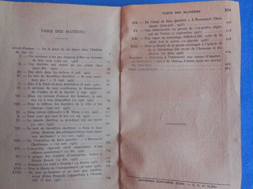 Pour Une Humanite Chretienne