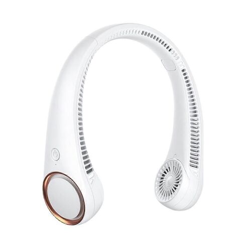 Ventilateur de cou portable, mains libres rechargeables mini-ventilateurs portables sans lame, 3 vitesses, réglage gratuit