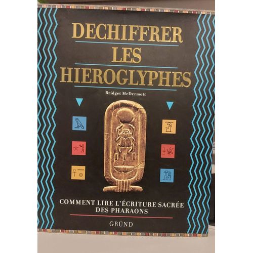 Déchiffrer Les Hiéroglyphes De Bridget Mcdermott Aux Éditions Gründ Ou Comment Lire L'écriture Sacrée Des Pharaons 171 Pages Format 21 X 29,7 Cm.