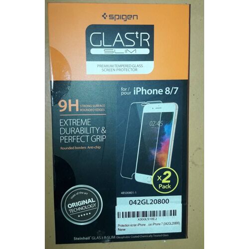 Protection Écran Iphone 8 Ou 7 Spigen Glastr Slim Premium Tempered Glass Screen Protector 2 Protections Perfect Strong Surface Round Edge Anti. Chip Original Technology 2 Pack Spigen 042gl20800