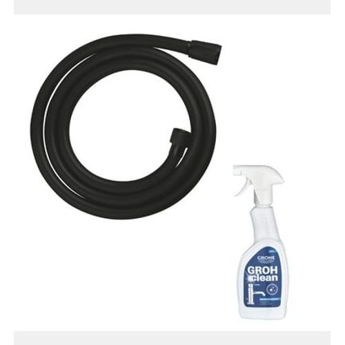 Grohe - Flexible de douche GROHE VitalioFlex Trend 1750 mm noir mat + nettoyant GrohClean - Noir