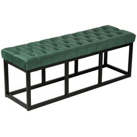 Banquette Avec Cadre En Métal Et Assise En Velours Vert