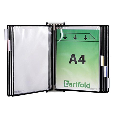 Tarifold A4 Wall Unit with 10 Black Pockets