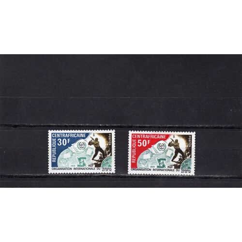 Timbres-Poste De République Centrafricaine (Cinquantenaire De LOrganisation Internationale Du Travail)