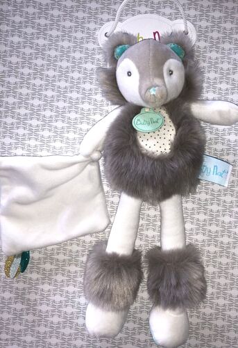 Doudou Ours Frisounours Baby Nat Les Doudous Calins 30cm Peluche Ourson Mouchoir Blanc Peluche Babynat Jouet Naissance