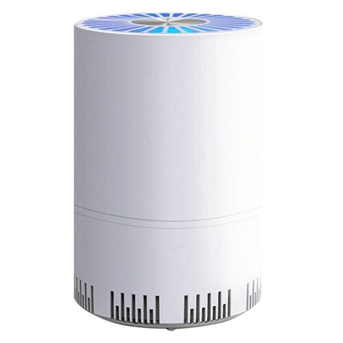 Purificateur d'air avec détecteur de fumée automatique, filtre Hepa, câble USB, faible bruit, avec veilleuse, pour bureau et maison