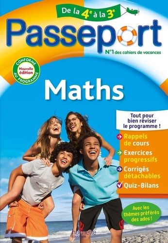 Passeport Maths De La 4e À La 3e