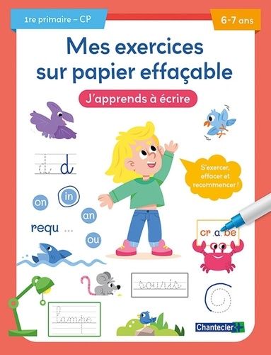 Mes Exercices Sur Papier Effaçable Cp - J'apprends À Écrire