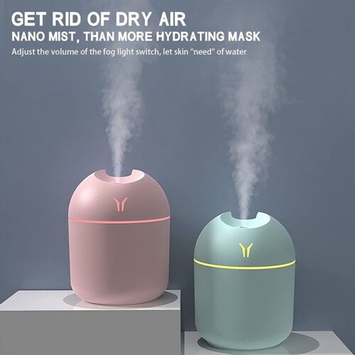 Mini humidificateur USB personnel de 250ML, diffuseur d'huiles essentielles et d'arôme pour voiture et maison, avec lampe de nuit LED