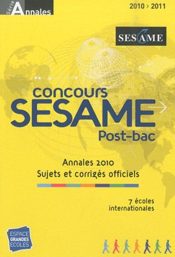 Concours Sesame - Annales, Sujets Et Corrigés Officiels