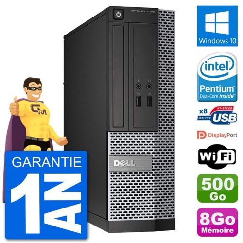 PC Dell Optiplex 3020 SFF G3220 RAM 8Go Disque Dur 500Go Windows 10 Wifi