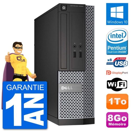 PC Dell Optiplex 3020 SFF G3220 RAM 8Go Disque Dur 1To Windows 10 Wifi