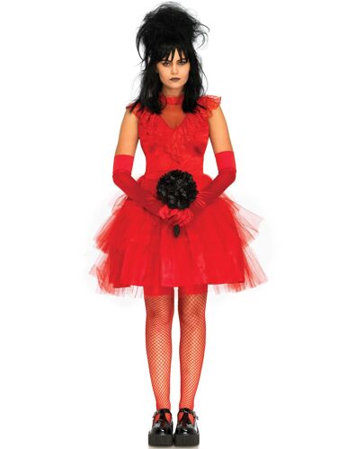 Déguisement Mariée Gothique Sexy Rouge Femme - Taille: Xl (46-48)