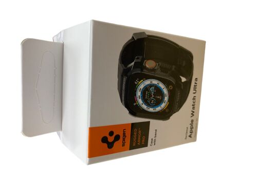 Coque Spigen Rugged Armor Pro ? Bracelet Avec Étui Pour Apple Watch Ultra 49 Mm (Noir)