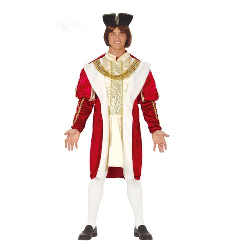Déguisement Roi Médieval Rouge Et Or Homme L (52-54)