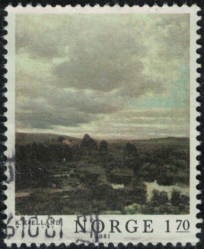 Norvège 1981 Oblitéré Used Paysage Peinture De Kitty Lange Kielland Artiste Peintre Y&t No 804 Su