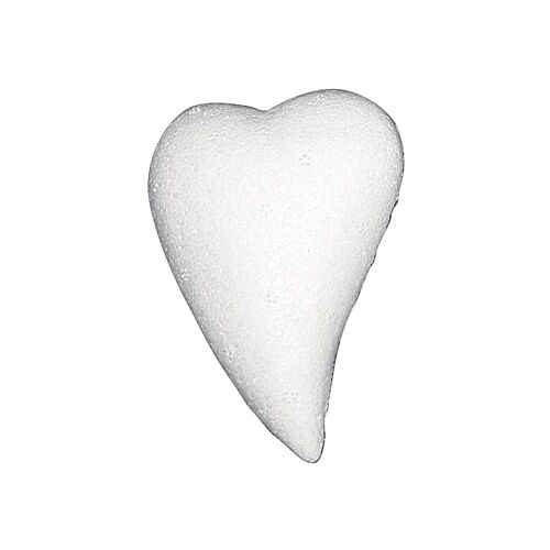 Coeur En Polystyrène, Forme De Goutte, 12x8,5 Cm