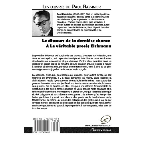 Le Discours De La Dernière Chance & Le Véritable Procès Eichmann