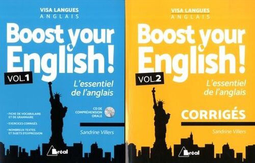 Boost Your English ! L'essentiel De L'anglais - Avec Corrigés. Pack En 2 Volumes (1 Cd Audio)