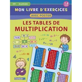 Poster Tableau De Multiplication Laminé Pour Enfants - 45,7 X 61 Cm - Éducatif, Coloré - Pour Chambre Ou Salle De Classe