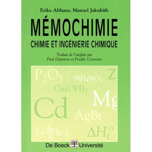 Memochimie - Chimie Et Ingenierie Chimique