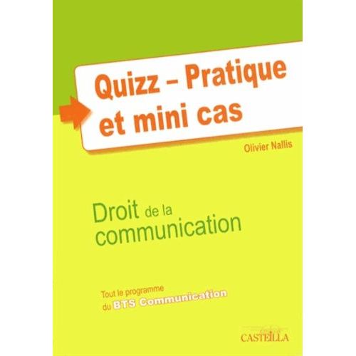 Quizz-Pratique Et Mini Cas Droit De La Communication - Tout Le Programme Du Bts Communication