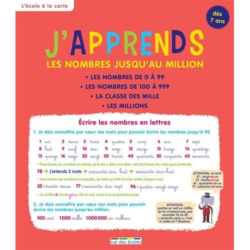 J'apprends Les Nombres Jusqu'au Million - Dès 7 Ans