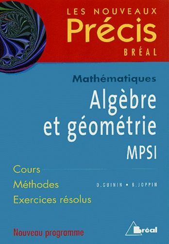 Algèbre Et Géométrie Mpsi