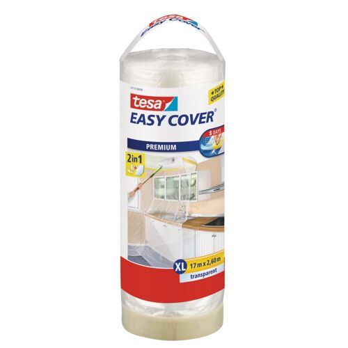 Adhésif recharge TESA Easy Cover avec bâche + ruban de masquage 17m x 2600mm