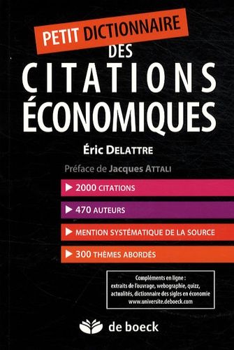 Petit Dictionnaire Des Citations Économiques