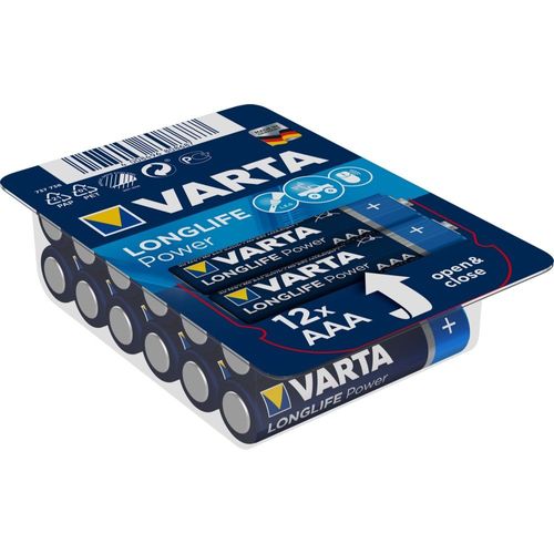 Lot De 12 Piles Alcalines VARTA Longlife Power AAA/LR03