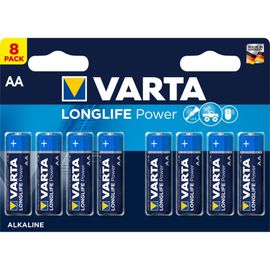 Lot De 8 Piles Alcaline VARTA Longlife Power AA/LR6