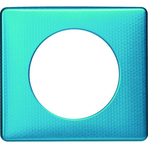 Plaque de finition Legrand pour 1 prise CELIANE snake bleu