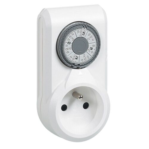 Programmateur Ménager Hebdomadaire LEGRAND avec Fiche 2P+T et Socle 2P+T
