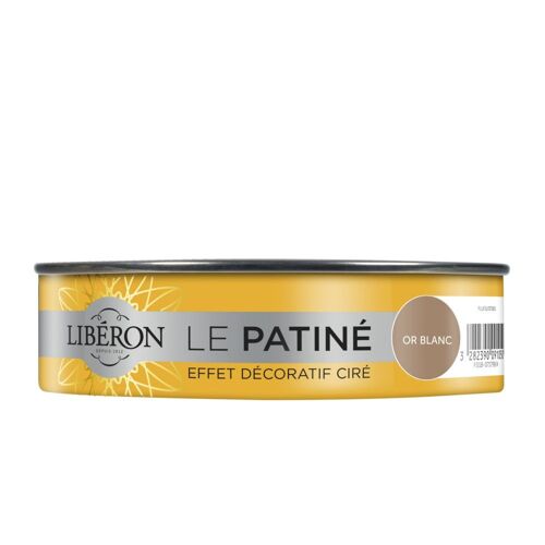 Peinture Effet Décoratif Ciré LIBÉRON Le Patiné Or Blanc 150ml