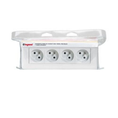 Kit 4 prises Legrand MOSAÏC en saillie blanc