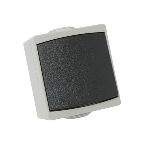 Poussoir DEBFLEX PERLE 10 ampères étanche IP65 gris