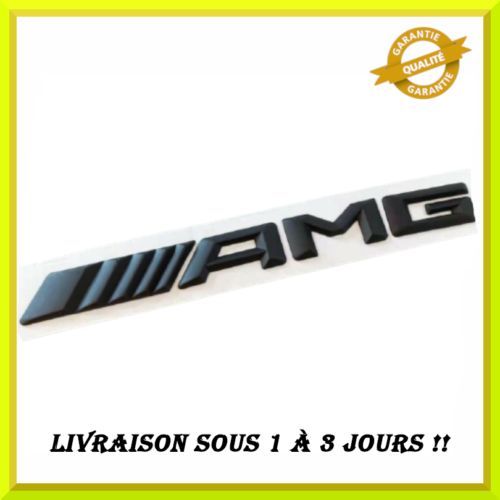 Logo Amg Mercedes Noir Mat Abs 3d Autocollant