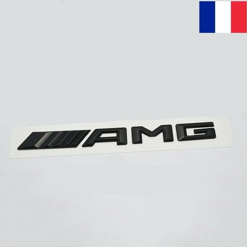 Sticker Bagde Mercedes Amg Noir 3d Emblème Logo Coffre