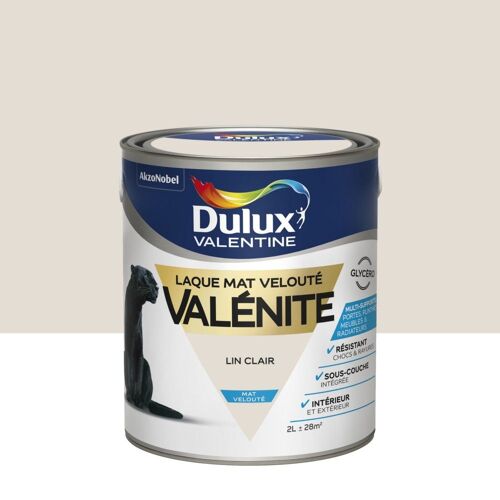 Peinture Laque Dulux Valentine Valénite Mat Lin Clair 2L