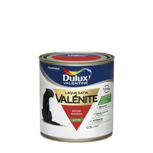Peinture Dulux Valentine Laque Valénite Satin Rouge Madras 0