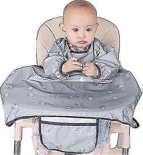 Bavoir D'alimentation Pour Bébé Pour Manger, Bavoir À Manches Longues Attaché À La Chaise Haute Et À La Table, Bavoirs De Sevrage