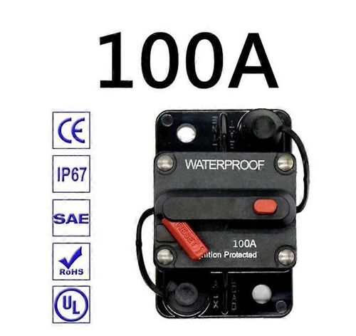 Support De Fusible De Disjoncteur Automatique Réinitialisable Étanche - 12-48v Dc Car Boat - 300a 100a 60a Options