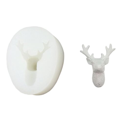 3d Elk Sika Cerf Silicone Moule Bonbons Fondant Savon Chocolat Gâteau Moule Diy Decor