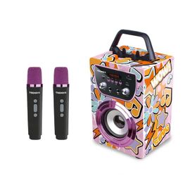 Karaoke Enfant Magic Melody - Trendix | Karaoké Enfant 2 Microphones sans fil | Enceinte Karaoke | Enceinte Bluetooth Portable |