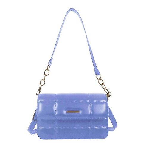 Sac à bandoulière simple pour femmes Sac à bandoulière de couleur unie Sac à main en cuir PU pour femme