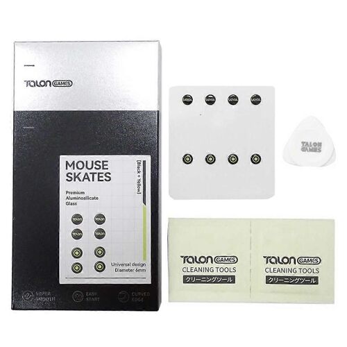1 Set TALONGAMES DIY Universal Dots Souris Patins Pad Autocollant Verre Souris Pieds