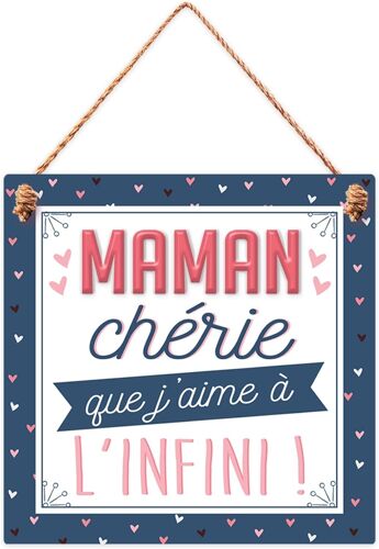 Sud Trading Plaque Bois Maman chérie