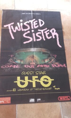 Twisted Sister / Ufo : Affiche Originale Concert Paris 1986