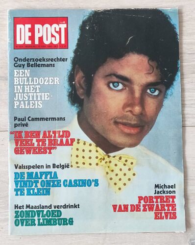 Vintage Pop Magazine: Michael Jackson " Portret Van De Zwarte Elvis " De Post N.1824 Belgique Février 1984.